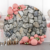 Cercle plein de roches Toile de fond simple joyeux anniversaire